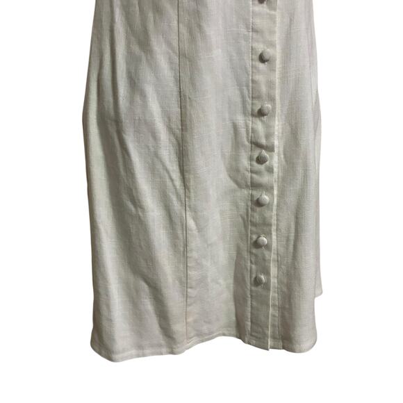 Polly Eloise Linen Blend Tie Front Mini Dress Womens Size 4 - Picture 6 of 9